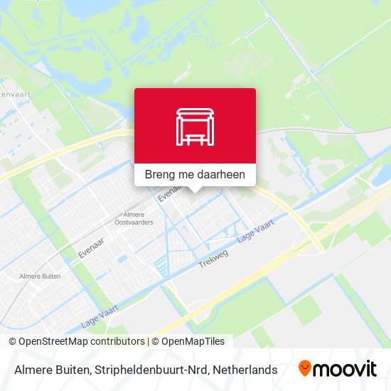 Almere Buiten, Stripheldenbuurt-Nrd kaart