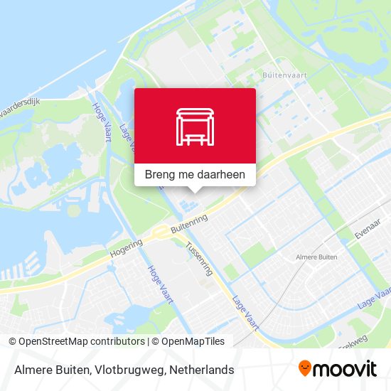 Almere Buiten, Vlotbrugweg kaart