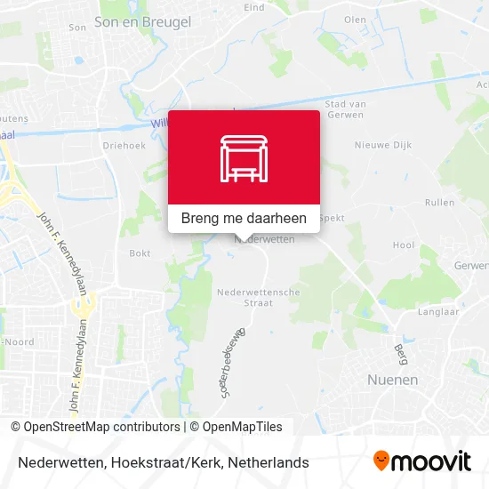 Nederwetten, Hoekstraat/Kerk kaart