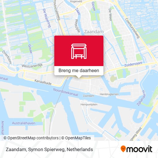 Zaandam, Symon Spierweg kaart