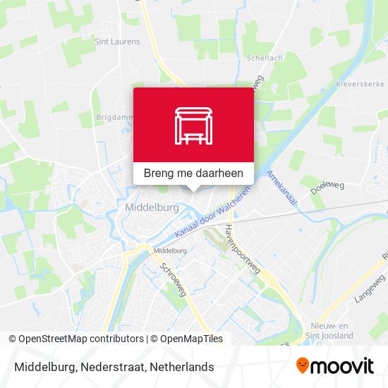 Middelburg, Nederstraat kaart