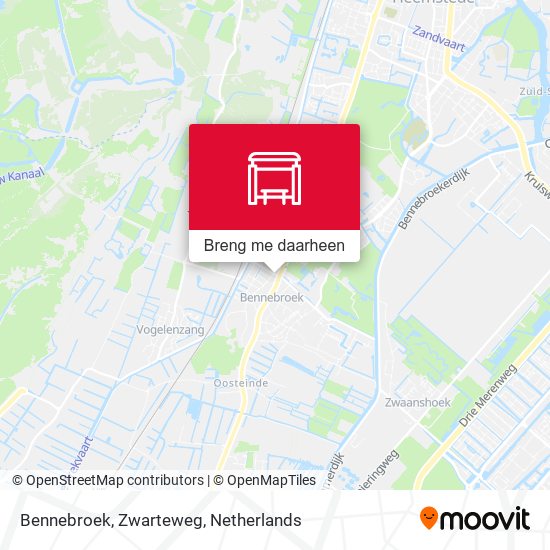 Bennebroek, Zwarteweg kaart