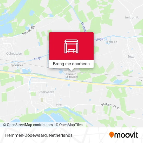 Hemmen-Dodewaard kaart