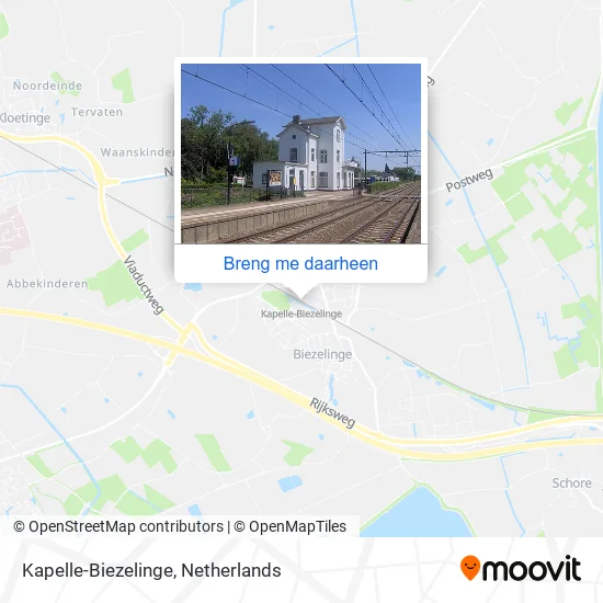 Kapelle-Biezelinge kaart