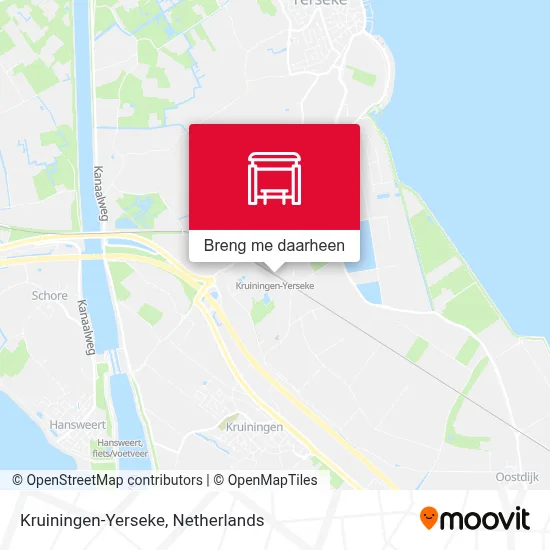 Kruiningen-Yerseke kaart