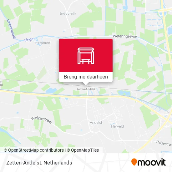 Zetten-Andelst kaart