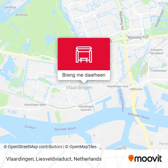 Vlaardingen, Liesveldviaduct kaart