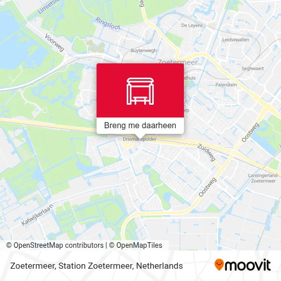 Zoetermeer, Station Zoetermeer kaart