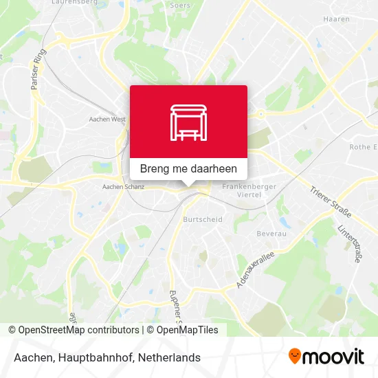Aachen, Hauptbahnhof kaart
