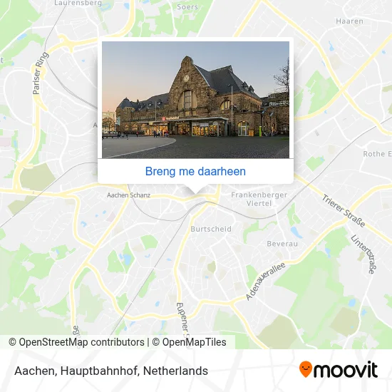 Aachen, Hauptbahnhof kaart