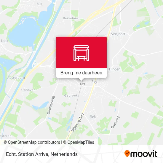 Echt, Station Arriva kaart
