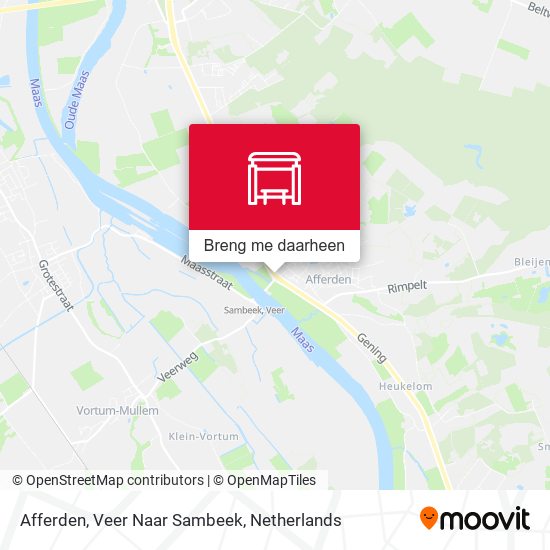 Afferden, Veer Naar Sambeek kaart