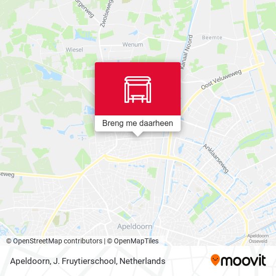 Apeldoorn, J. Fruytierschool kaart