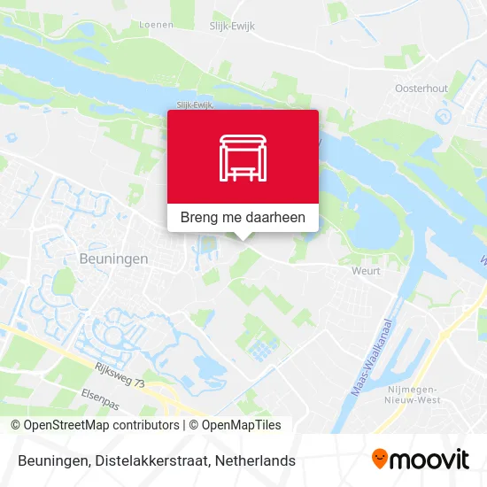 Beuningen, Distelakkerstraat kaart