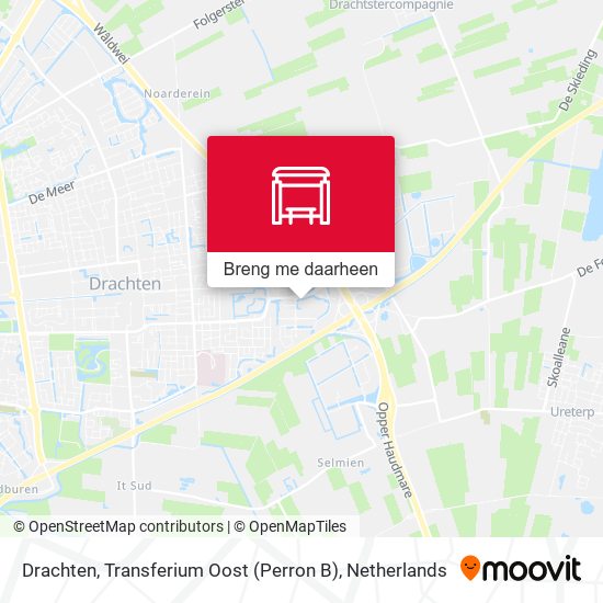 Drachten, Transferium Oost (Perron B) kaart