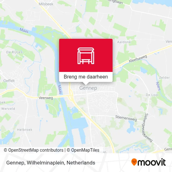 Gennep, Wilhelminaplein kaart