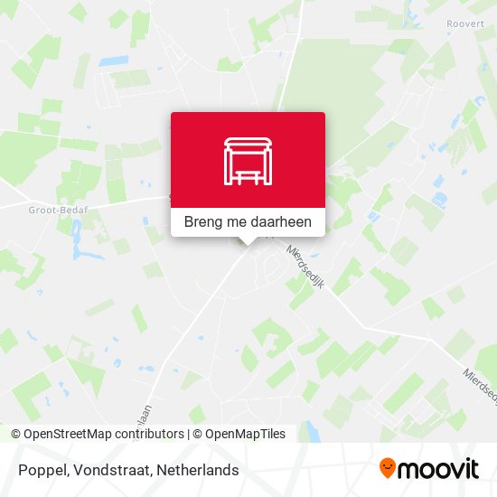 Poppel, Vondstraat kaart