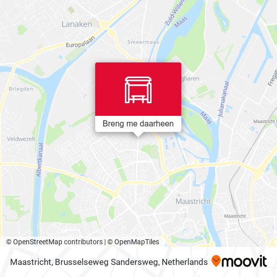 Maastricht, Brusselseweg Sandersweg kaart