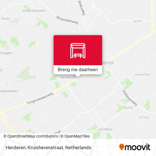 Herderen, Kruisherenstraat kaart