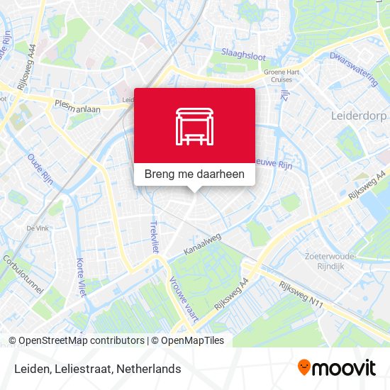 Leiden, Leliestraat kaart