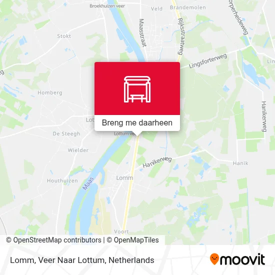 Lomm, Veer Naar Lottum kaart