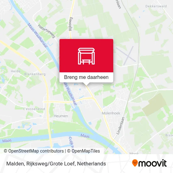 Malden, Rijksweg/Grote Loef kaart