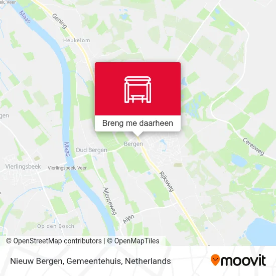 Nieuw Bergen, Gemeentehuis kaart
