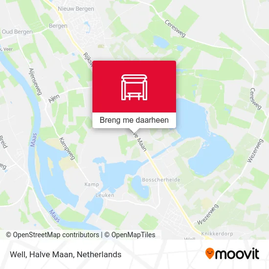 Well, Halve Maan kaart