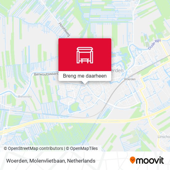 Woerden, Molenvlietbaan kaart