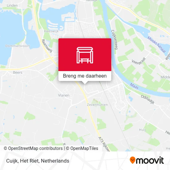 Cuijk, Het Riet kaart