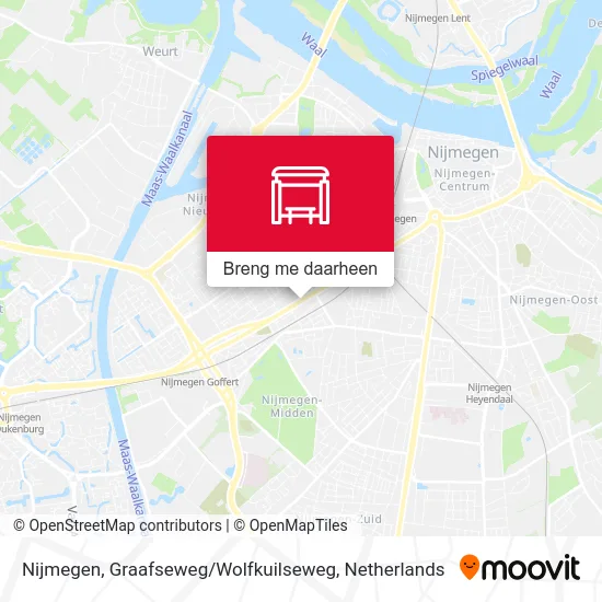 Nijmegen, Graafseweg / Wolfkuilseweg kaart