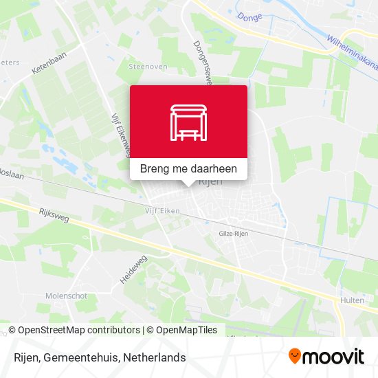 Rijen, Gemeentehuis kaart