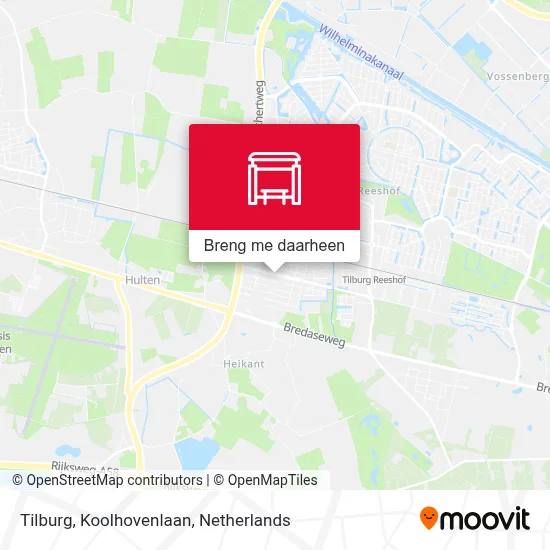 Tilburg, Koolhovenlaan kaart