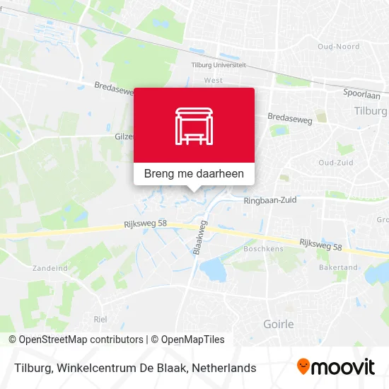 Tilburg, Winkelcentrum De Blaak kaart