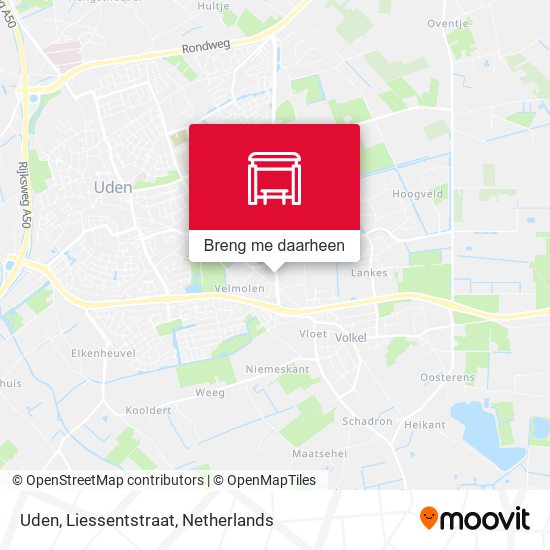 Uden, Liessentstraat kaart