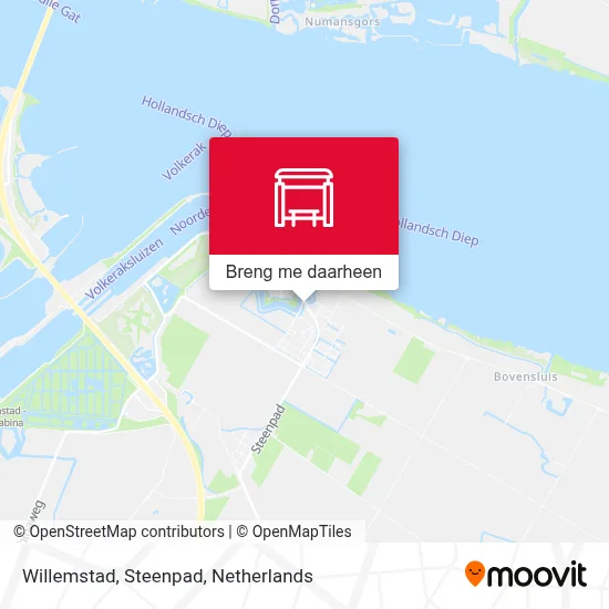 Willemstad, Steenpad kaart
