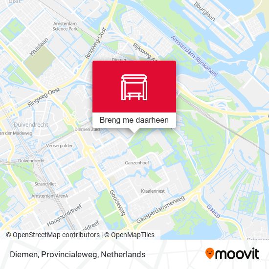 Diemen, Provincialeweg kaart