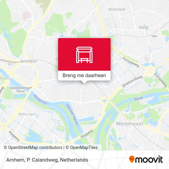 Arnhem, P. Calandweg kaart