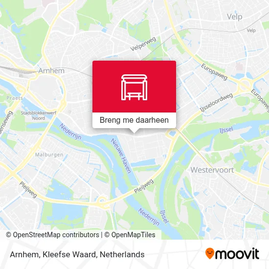 Arnhem, Kleefse Waard kaart