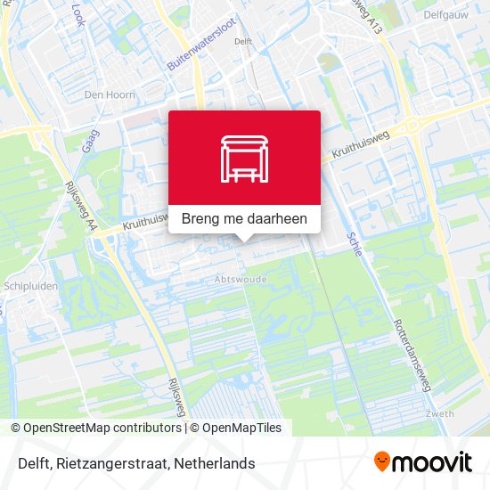 Delft, Rietzangerstraat kaart