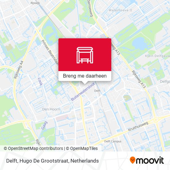 Delft, Hugo De Grootstraat kaart