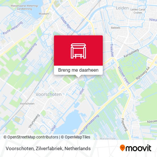 Voorschoten, Zilverfabriek kaart