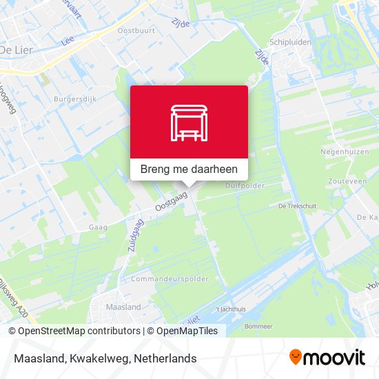 Maasland, Kwakelweg kaart