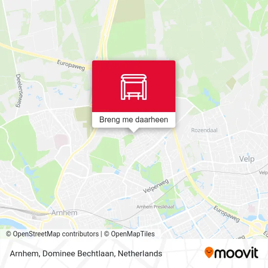 Arnhem, Dominee Bechtlaan kaart