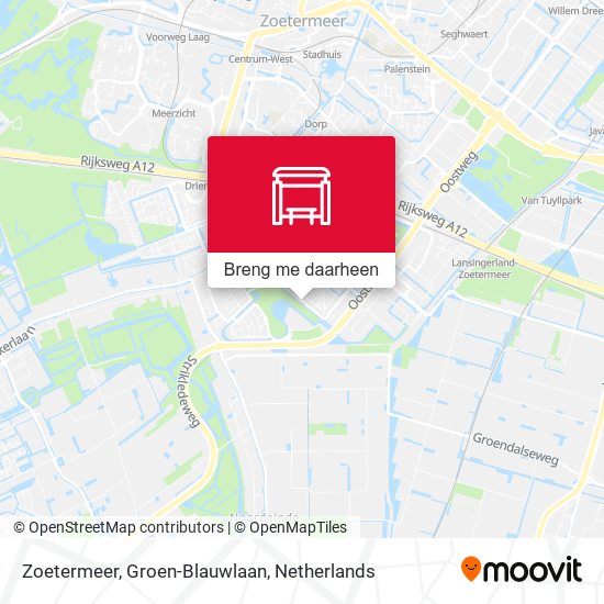 Zoetermeer, Groen-Blauwlaan kaart