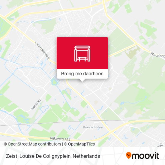 Zeist, Louise De Colignyplein kaart