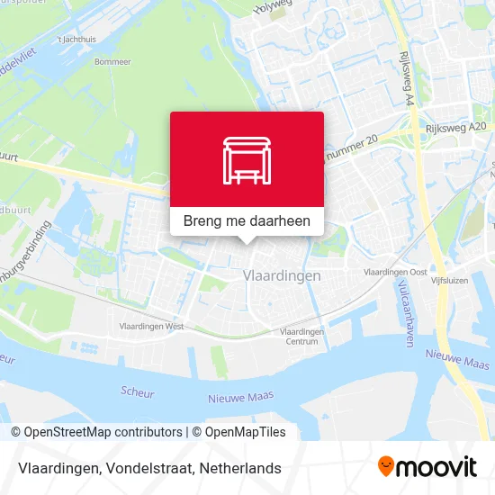 Vlaardingen, Vondelstraat kaart