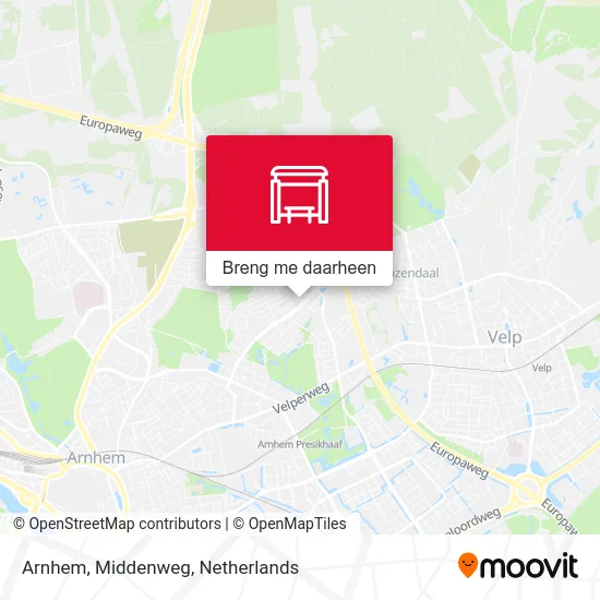Arnhem, Middenweg kaart