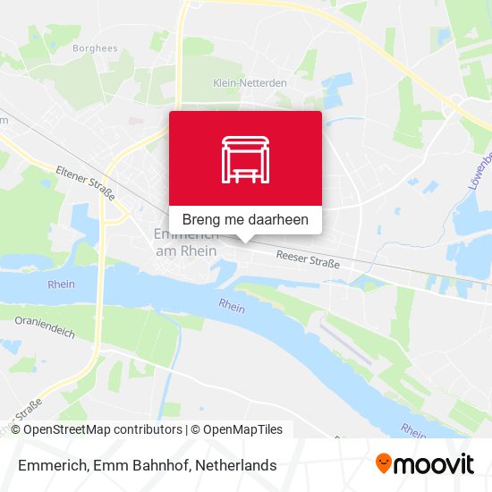 Emmerich, Emm Bahnhof kaart