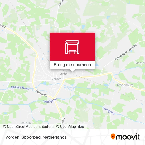 Vorden, Spoorpad kaart